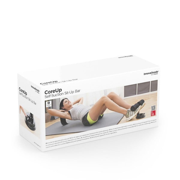 BARRE DE MAINTIEN POUR ABDOMINAUX AVEC FIXATION VENTOUSE ET GUIDE D’EXERCICES COREUP INNOVAGOODS