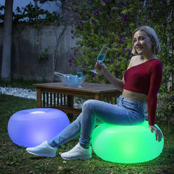 Siège Gonflable avec LED Multicolore et Télécommande Pulight InnovaGoods