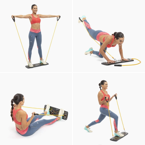 PLANCHE DE POMPES PUSH-UP AVEC BANDES DE RÉSISTANCE ET GUIDE D'EXERCICES PULSHER INNOVAGOODS