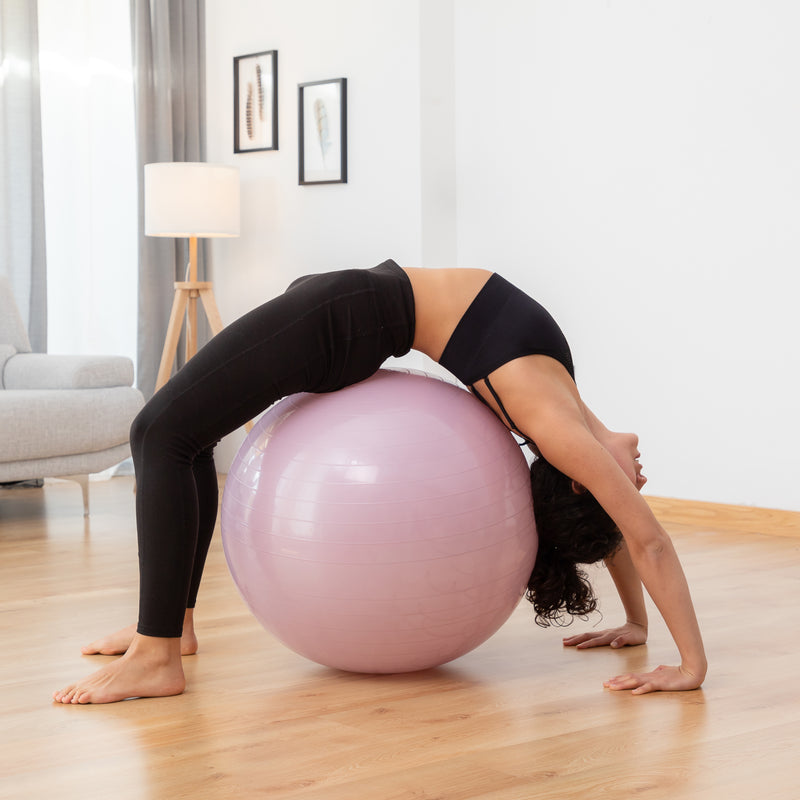 Ballon de yoga avec anneau de stabilité et bandes de résistance Ashtanball InnovaGoods