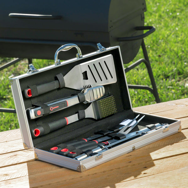 Mallette Professionnelle d'Ustensiles de Barbecue InnovaGoods (11 pièces)